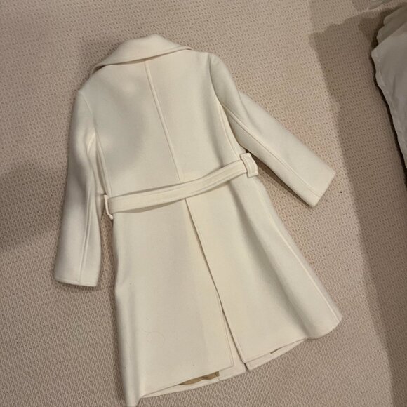 Chloe Ivory Women's  Virgin Wool Coat - Picture 5 of 5